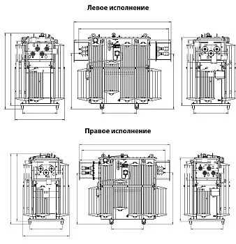 Фото чертежа ТМГФ 1600/10/0,4